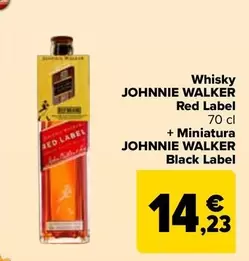 Johnnie Walker - Whisky Red Label + Miniatura Black Label