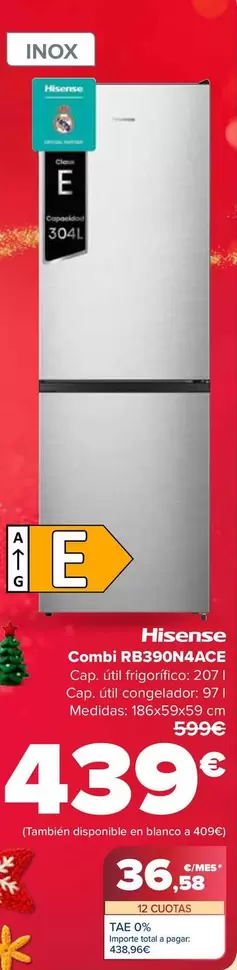 Hisense - Combi RB390N4ACE