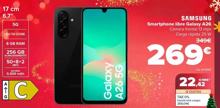 Samsung - Smartphone Libre Galaxy A26