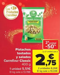 carrefour - Pistachos Tostados Y Salados Classic