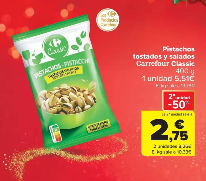 carrefour - Pistachos Tostados Y Salados Classic
