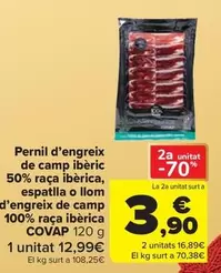 Covap - Pernil D'engreix De Camp Iberic 50% Raça Iberica, Espatlla O Llom D'engreix De Camp 100% Raça Iberica