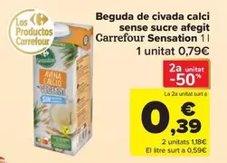carrefour - Beguda de civada calci sense sucre afegit Sensation