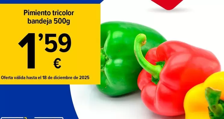 Pimiento Tricolor Bandeja