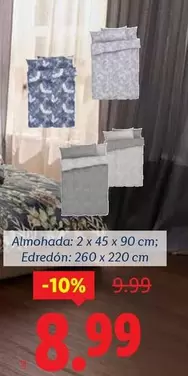 Livarno Home - Ropa De Cama Reversible De Saten Almohada: 2 45 X 90 Cm