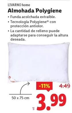 Livarno Home - Almohada Polygiene