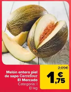 Carrefour El Mercado - Melón Entero Piel De Sapo