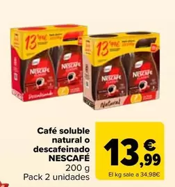 Nescafé - Café Soluble Natural O Descafeinado 
