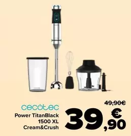 Cecotec - Power Titanblack 1500 Xl Cream&crush