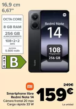 Xiaomi - Smartphone Libre Redmi Note 14