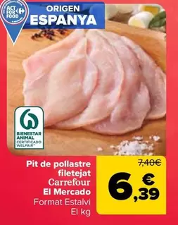 Carrefour El Mercado - Pechuga De Pollo Fileteada