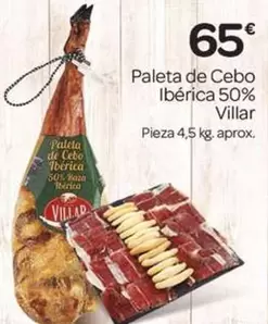 Villar - Paleta De Cebo Iberica 50%