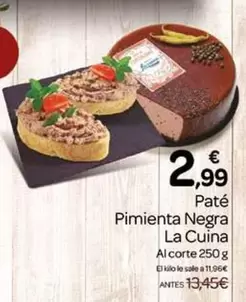 La Cuina - Pate Pimienta Negra