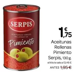 Serpis - Aceitunas Rellenas Pimiento