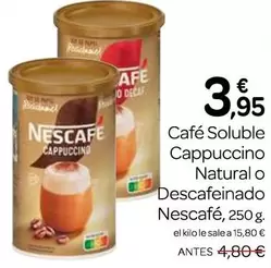 Nescafé - Café Soluble Cappuccino Natural O Descafeinado