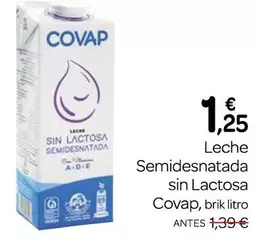 Covap - Leche Semidesnatada Sin Lactosa