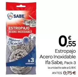 Ifa Sabe - Estropajo Acero Inoxidable