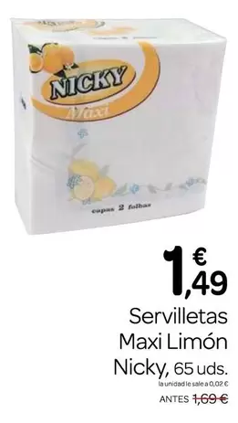 Nicky - Servilletas Maxi Limon