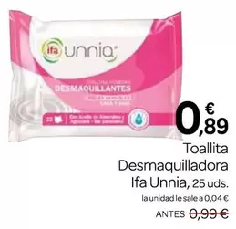 Ifa Unnia - Toallita Desmaquilladora