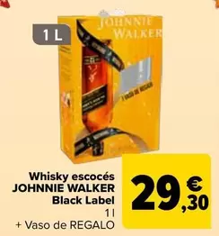 Johnnie Walker - Whisky Escocés Black Label + Copa
