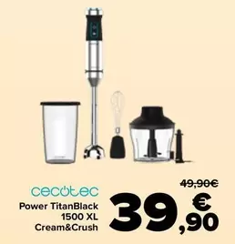 Cecotec - Power Titanblack 1500 Xl Cream&crush
