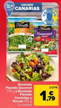 Florette - Ensalada Gourmet O Ensalada Canonigo Y Rucula