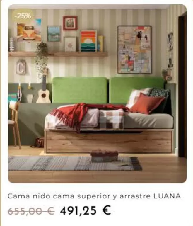 Cama Nido Cama Superior Y Arrastre LUANA