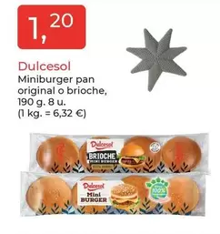 Dulcesol - Miniburger Pan Original O Brioche
