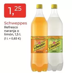 Schweppes - Refresco Naranja O Limón