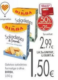 Birba - Galetes Saladetes Formatge O Oliva