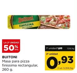 Buitoni - Masa Para Pizza Finissima Rectangular