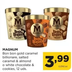 Magnum - Bon Bon Gold Caramel Billionare, Salted Caramel & Almond O White Chocolate & Cookies