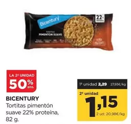 Bicentury - Tortitas Pimenton Suave 22% Proteina