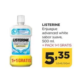 Listerine - Enjuague Advanced White Sabor Suave
