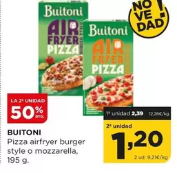 Buitoni - Pizza Airfryer Burger Style O Mozzarella
