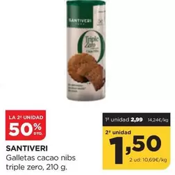 Santiveri - Galletas Cacao Nibs Triple Zero