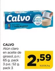 Calvo - Atun Claro En Aceite De Girasol