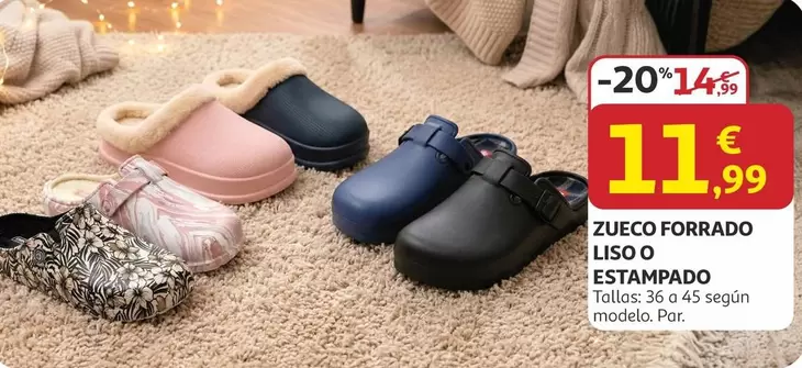 Zueco Forrado Liso O Estampado