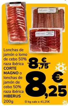 Corte Magno - Lonchas De Jamón O Lomo De Cebo 50% Raza Ibérica