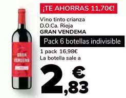 Gran Vendema - Vino Tinto Crianza D.O.Ca. Rioja