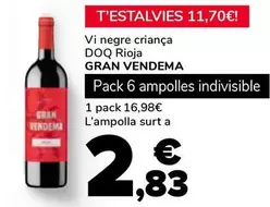 Gran Vendema - Vi Negre Criança DOQ Rioja