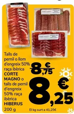 Corte Magno - Talls De Pernil O Llom D'Engreix 50% Raça Iberica