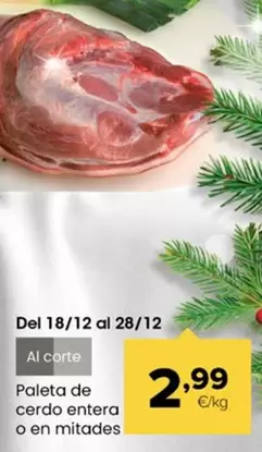 Paleta De Cerdo Entera O En Mitades