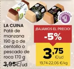 la cuina - Pate De Manzana O De Centollo O Pescado De Roca