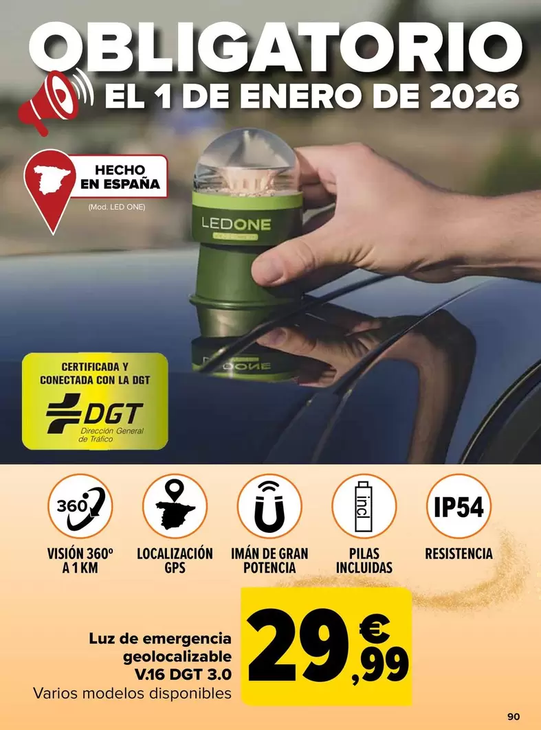 Luz De Emergencia Geolocalizable V.16 DGT 3.0