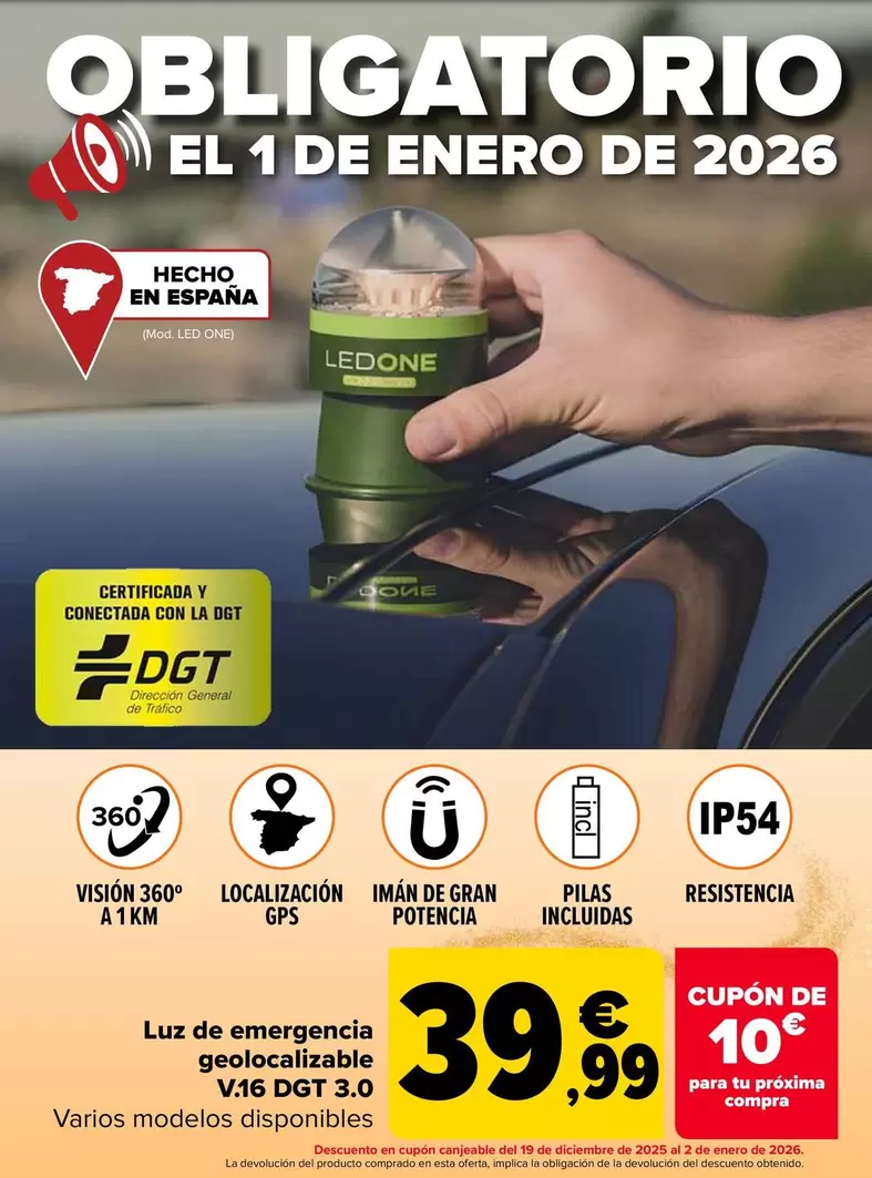 Luz De Emergencia Geolocalizable V.16 DGT 3.0