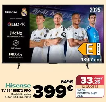 Hisense - Tv 55" 55E7Q Pro