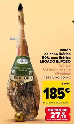 Legado ElPozo - Jamón De Cebo Ibérico 50% Raza Ibérica