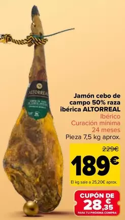 Altorreal - Jamón Cebo De Campo 50% Raza Ibérica