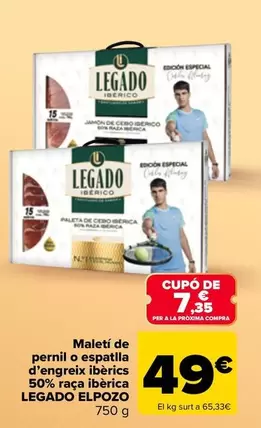 Legado ElPozo - Maletín De Jamón O Paleta De Cebo Ibérico 50% Raza Ibérica